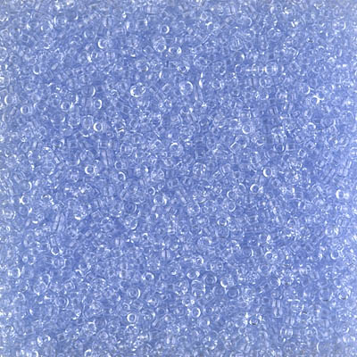 15-159L:  15/0 Transparent Light Cornflower Blue  Miyuki Seed Bead 