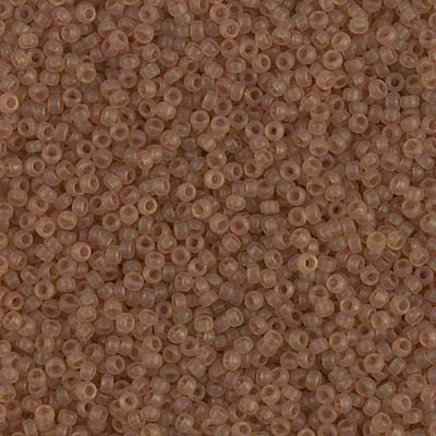 15-1602:  15/0 Dyed Semi-Frosted Transparent Cinnamon  Miyuki Seed Bead 