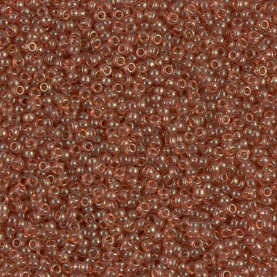 15-1887:  15/0 Apricot Topaz Gold Luster  Miyuki Seed Bead 