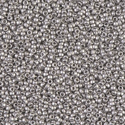 15-194F:  15/0 Matte Palladium Plated Miyuki Seed Bead 