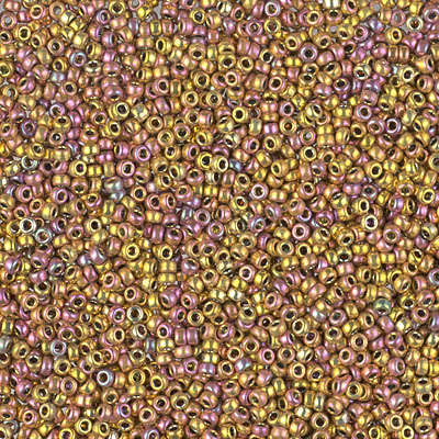 15-1985:  15/0 24kt Pink Gold Iris Miyuki Seed Bead 