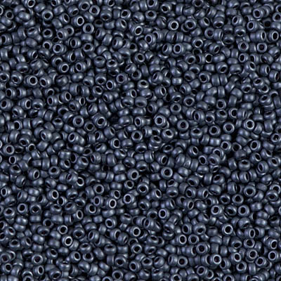 15-2001:  15/0 Matte Gunmetal  Miyuki Seed Bead 