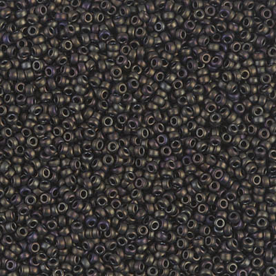 15-2013:  15/0 Matte Metallic Dark Olive Iris Miyuki Seed Bead 