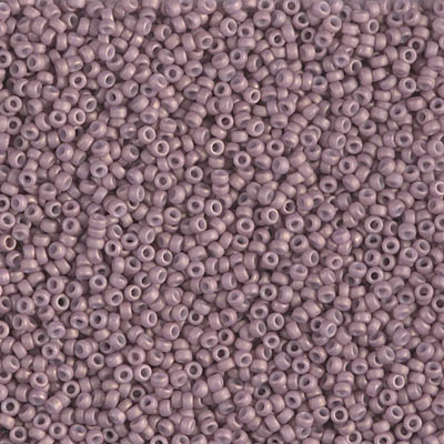 15-2034:  15/0 Matte Antique Rose Gold Luster Miyuki Seed Bead 