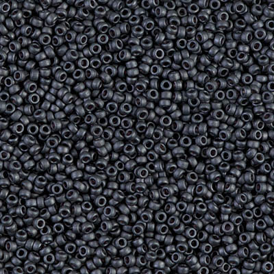15-2065:  15/0 Matte Metallic Slate  Miyuki Seed Bead 