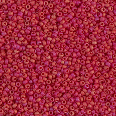 15-2076:  15/0 Matte Opaque Red Luster  Miyuki Seed Bead - 15-2076*