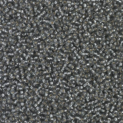 15-21:  15/0 Silverlined Gray Miyuki Seed Bead 