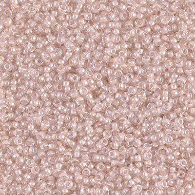 15-215:  15/0 Blush Lined Crystal  Miyuki Seed Bead 