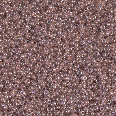 15-224:  15/0 Cocoa Lined Crystal  Miyuki Seed Bead 