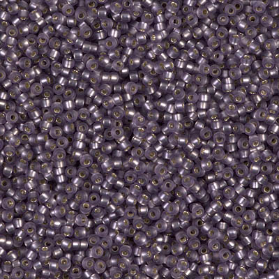 15-24F:  15/0 Matte Silverlined Amethyst Miyuki Seed Bead - 15-24F*