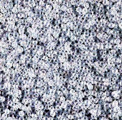 15-250:  15/0 Crystal AB  Miyuki Seed Bead 