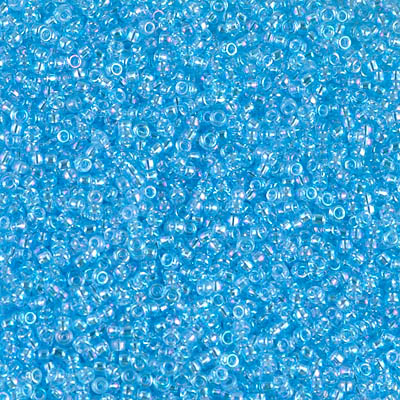 15-260:  15/0 Transparent Aqua AB  Miyuki Seed Bead 