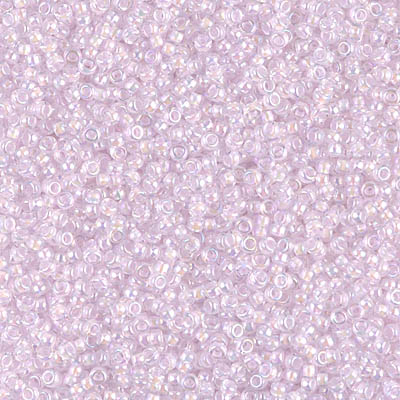 15-272:  15/0 Pink Lined Crystal AB  Miyuki Seed Bead 