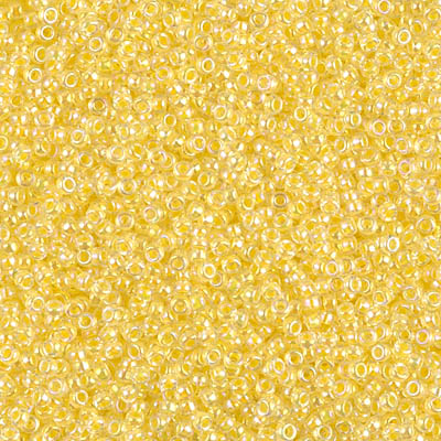 15-273:  15/0 Light Yellow Lined Crystal AB  Miyuki Seed Bead 