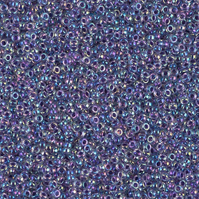 15-274:  15/0 Amethyst Lined Crystal AB  Miyuki Seed Bead 