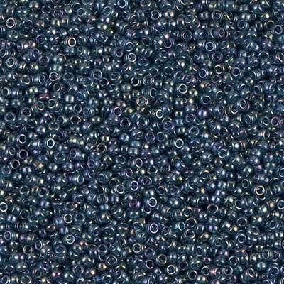 15-305:  15/0 Montana Blue Gold Luster Miyuki Seed Bead 