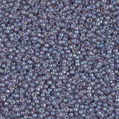15-360:  15/0 Lined Light Amethyst AB Miyuki Seed Bead 
