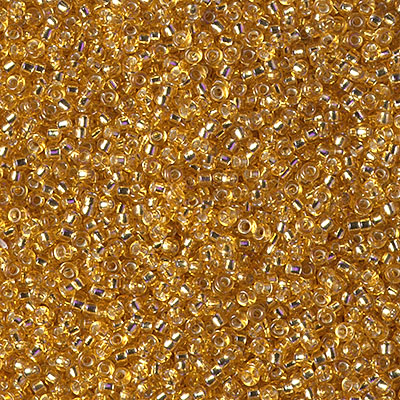 15-4:  15/0 Silverlined Dark Gold Miyuki Seed Bead - 15-4*