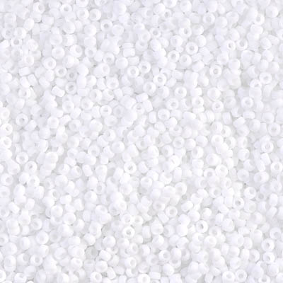 15-402F:  15/0 Matte White  Miyuki Seed Bead 