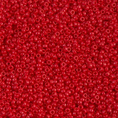 15-408:  15/0 Opaque Red  Miyuki Seed Bead