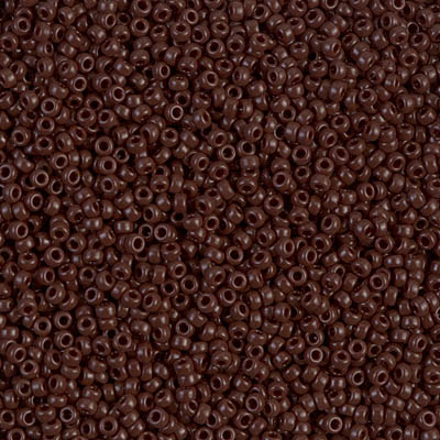 15-409:  15/0 Opaque Chocolate  Miyuki Seed Bead 