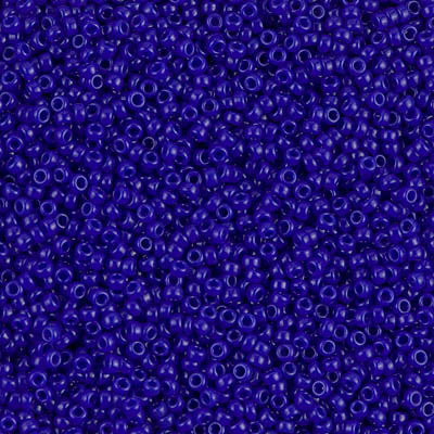 15-414:  15/0 Opaque Cobalt  Miyuki Seed Bead 