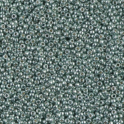 15-4216:  15/0 Duracoat Galvanized Sea Foam Miyuki Seed Bead 