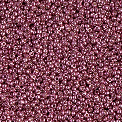 15-4219:  15/0 Duracoat Galvanized  Magenta Miyuki Seed Bead 