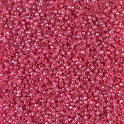 15-4239:  15/0 Duracoat Dyed Hibiscus S/L Alabaster Miyuki Seed Bead 