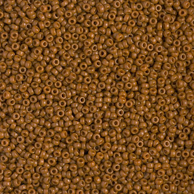 15-4459:  15/0 Duracoat Dyed Opaque Sienna Miyuki Seed Bead 