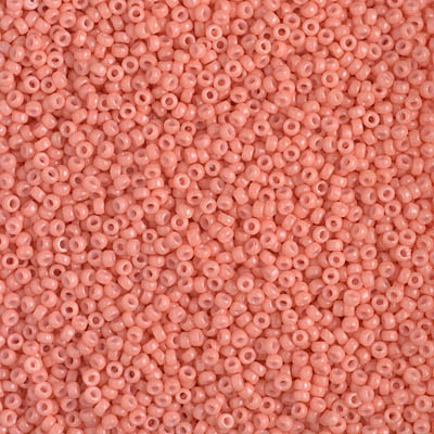 15-4462:  15/0 Duracoat Dyed Opaque Dark Salmon Miyuki Seed Bead 