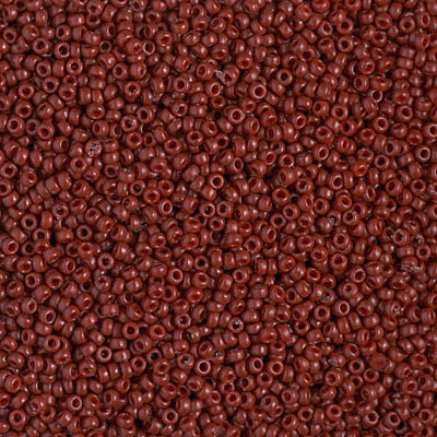 15-4470:  15/0 Duracoat Dyed Opaque Maroon Miyuki Seed Bead 