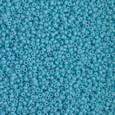 15-4478:  15/0 Duracoat Dyed Opaque Nile Blue Miyuki Seed Bead 