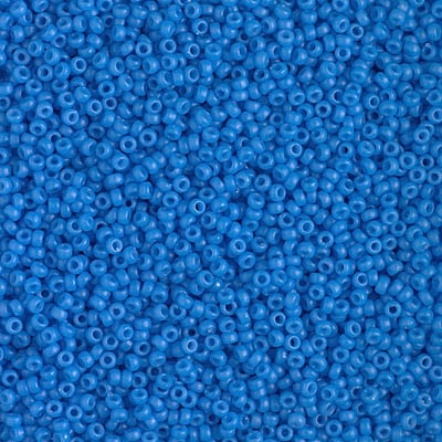 15-4484:  15/0 Duracoat Dyed Opaque Delphinium Miyuki Seed Bead 
