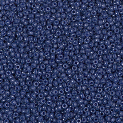 15-4493:  15/0 Duracoat Dyed Op Navy Blue Miyuki Seed Bead 