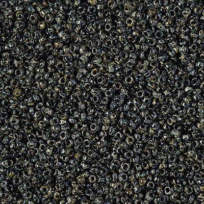 15-4511:  15/0 Black Picasso Miyuki Seed Bead 