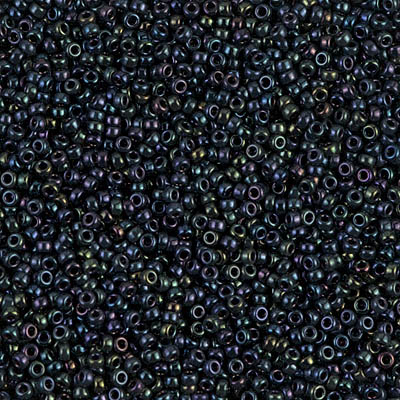 15-452:  15/0 Metallic Dark Blue Iris  Miyuki Seed Bead 