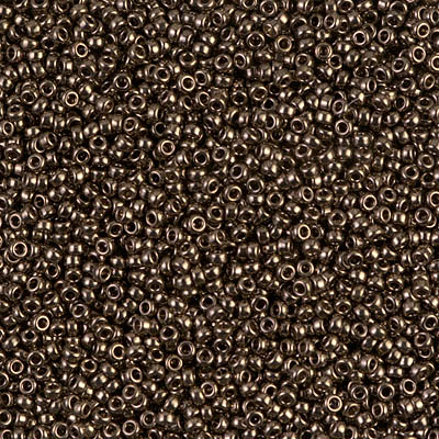 15-457:  15/0 Metallic Dark Bronze  Miyuki Seed Bead 