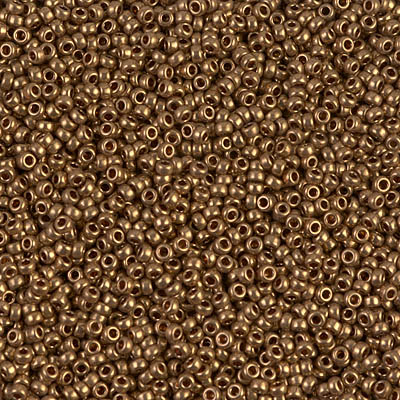 15-457L:  15/0 Metallic Light Bronze  Miyuki Seed Bead 