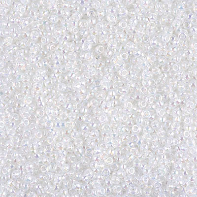 15-470:  15/0 Opal AB Miyuki Seed Bead 
