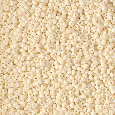 15-491:  15/0 Ivory Pearl Ceylon Luster Miyuki Seed Bead 
