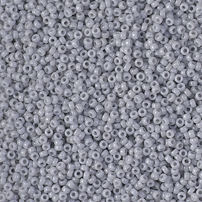 15-498:  15/0 Opaque Cement Gray Miyuki Seed Bead 