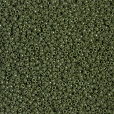 15-501:  15/0 Opaque Avocado Miyuki Seed Bead 