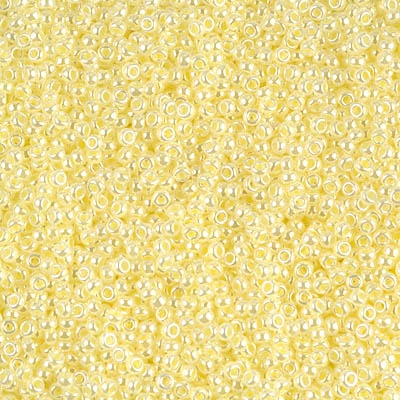 15-514:  15/0 Light Lemon Ice Ceylon  Miyuki Seed Bead 