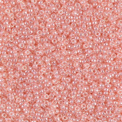 15-519:  15/0 Pink Pearl Ceylon  Miyuki Seed Bead - Discontinued 