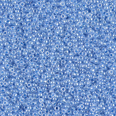 15-524:  15/0 Sky Blue Ceylon Miyuki Seed Bead 