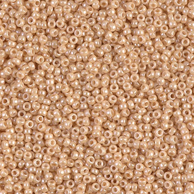 15-593:  15/0 Light Caramel Ceylon  Miyuki Seed Bead 