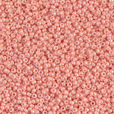 15-596:  15/0 Opaque Tea Rose Luster  Miyuki Seed Bead 