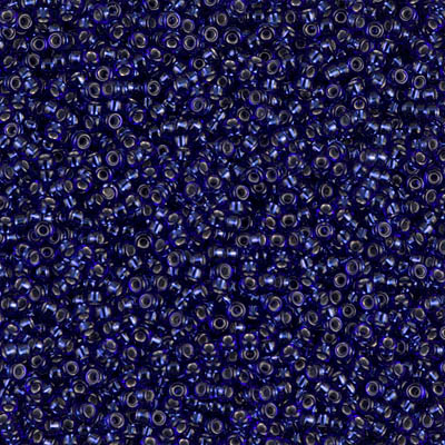 15-973:  15/0 Silverlined Royal Blue Miyuki Seed Bead 
