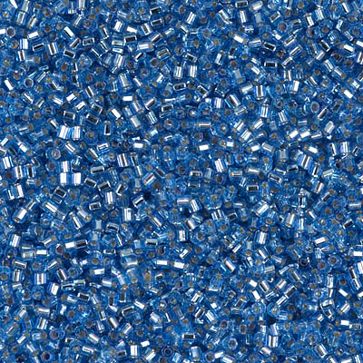 15C-19:  15/0 Cut  Silverlined Sapphire Miyuki Seed Bead 